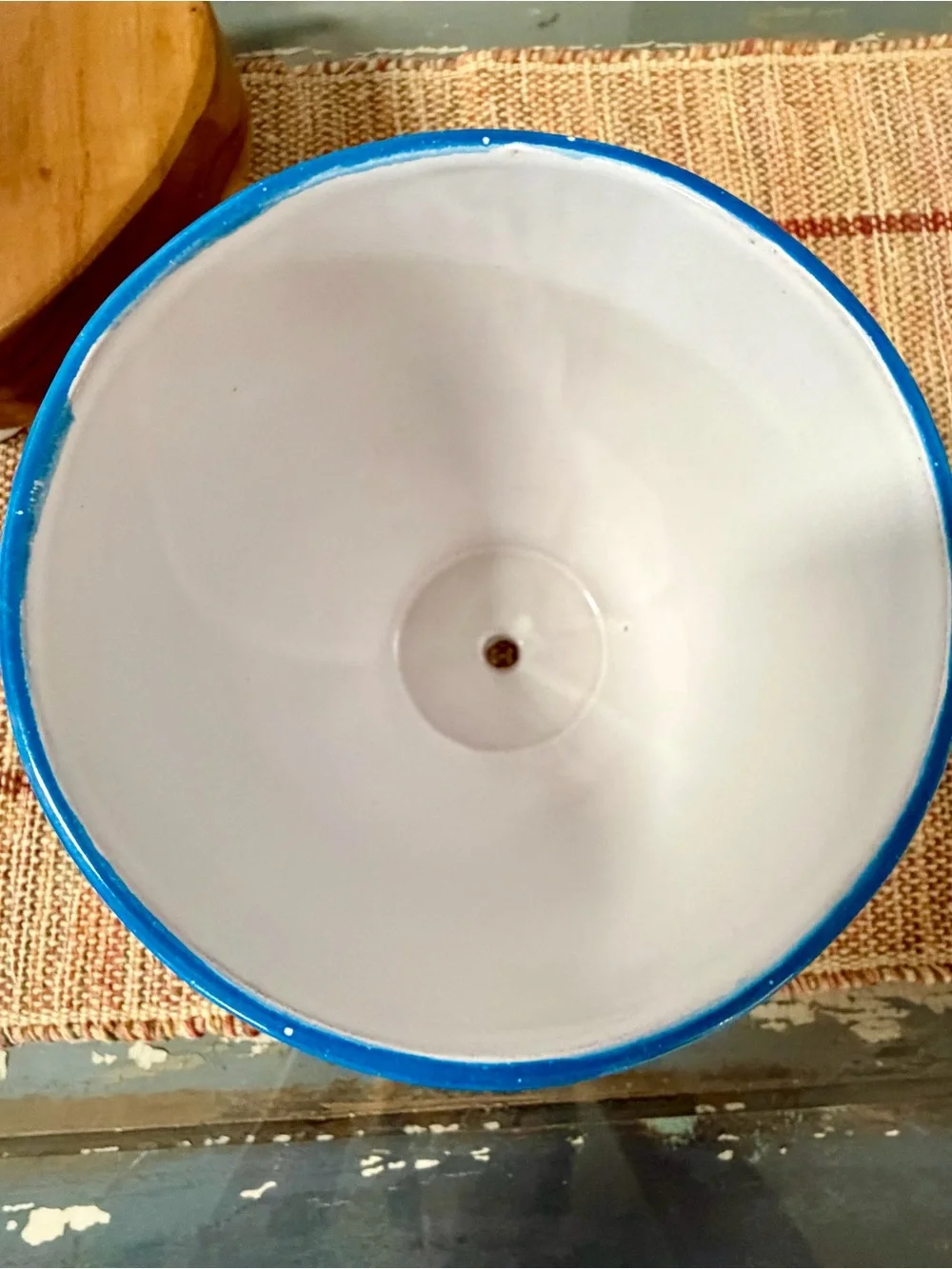 Hand Crafted Blue and White Ceramic Vase with Brushstroke Motif